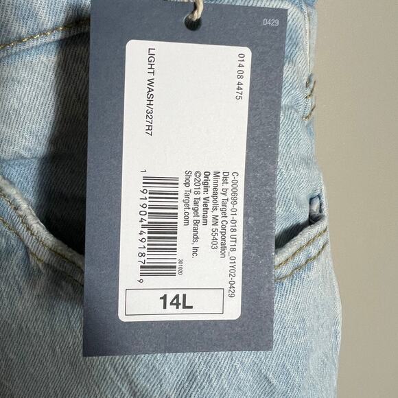 NWT Universal Thread Straight Leg Vintage Stretch High Rise Jeans 14 Long Tall - Picture 7 of 10